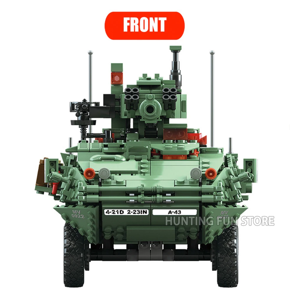 WW2 военные фигурки Современная армии США носилки для MGS M1128 Танк бронированный Panzer