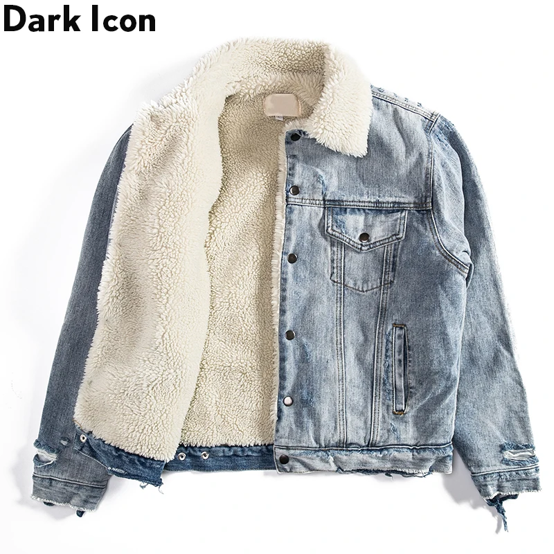 Мужские зимние джинсы Dark Icon Sherpa толстые уличные модные куртки парки|Мужские