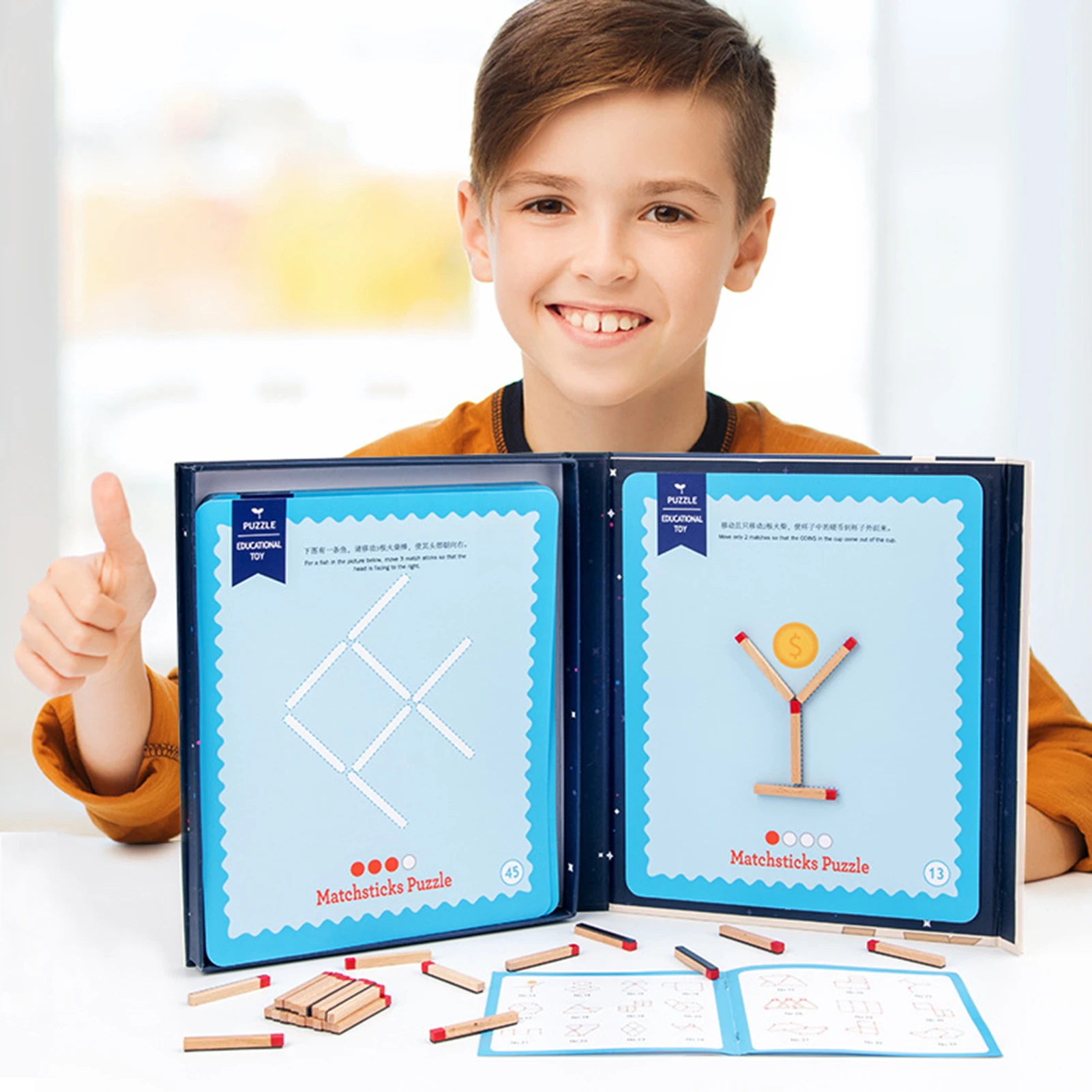 

Montessori Wooden Educational Math Toys For Children Blocks Matchstick Puzzle Board Learning Math Shape Toys For Toddler