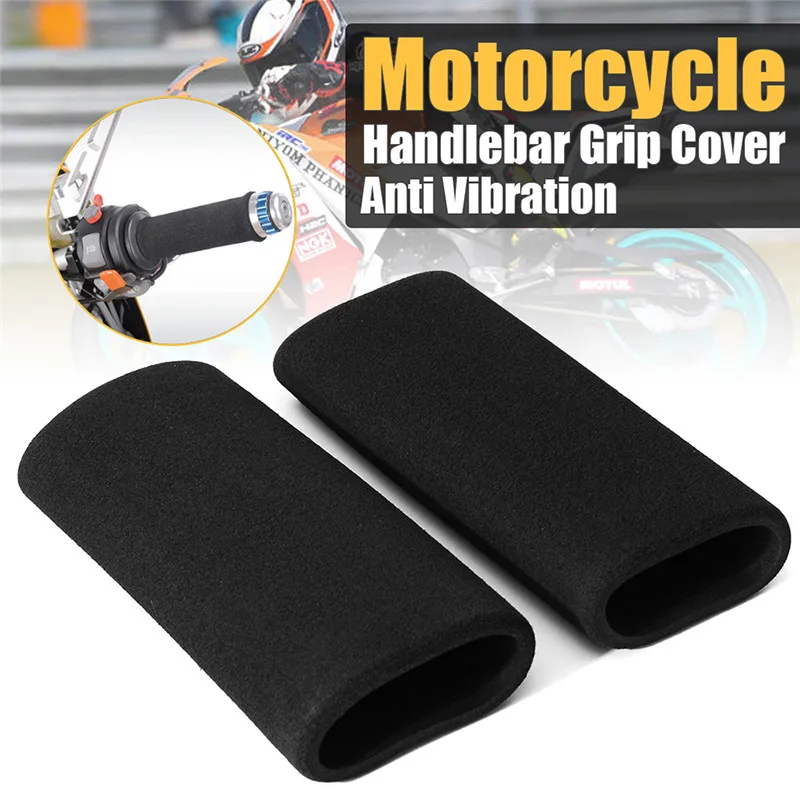 2Pc Motorbike Handlebar Grip Cover Motorcycle Slip-on Foam Anti Vibration Comfort Hand Cove Motorcycles Styling Accessories | Автомобили и