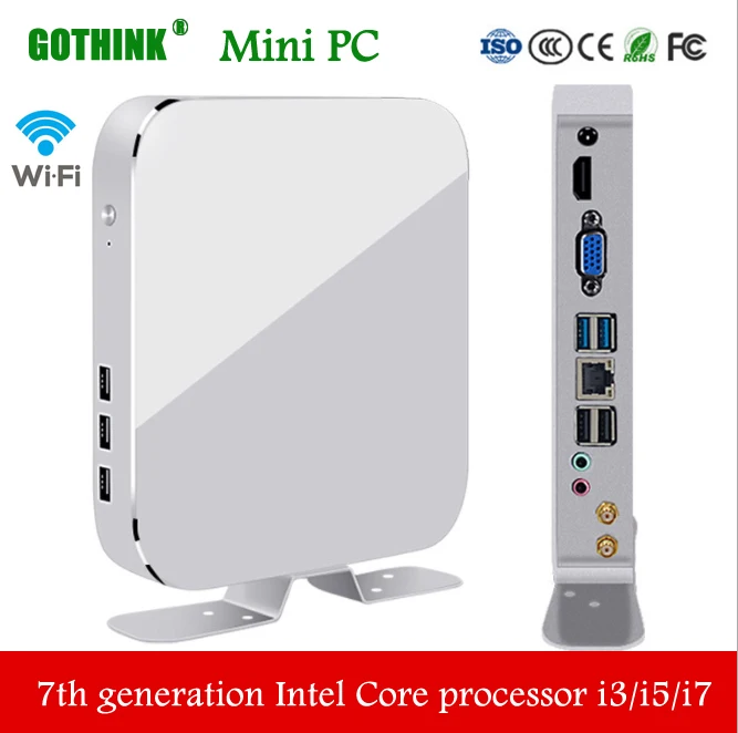 GOTHINK мини-ПК с WiFi 4K Intel Core i7 5500U 8G 256G двухъядерный четырехъядерный 2,4 ГГц Поддержка WIN7/8/10 LINUX карманный ПК HDMI