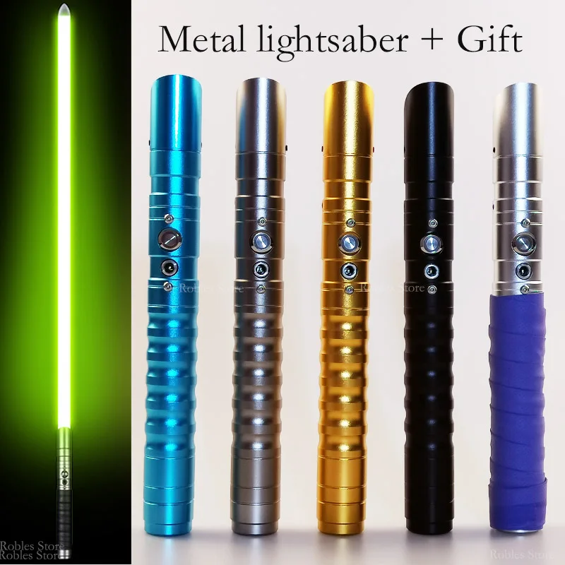 

11colorchanging lightsaber RGB lightsaber force FX lighting twocolor audio heavy duty light FOC locking metal handle laser knife