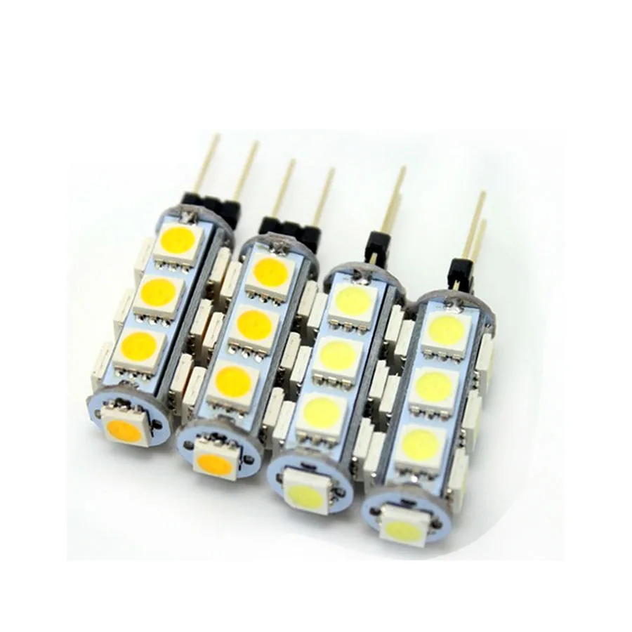 10 шт./лот 2 5 Вт SMD 5050 13 светодиодных ламп G4 Led 12 В вольт светодиодные лампы 3000K теплый