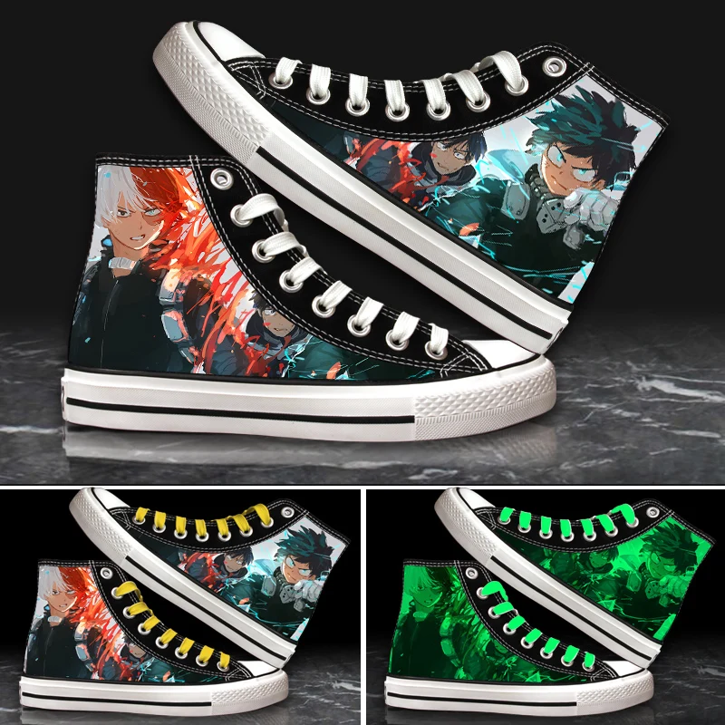 Аниме Мой боку нет героев Академия ночное освещение плимсоллы холщовая обувь