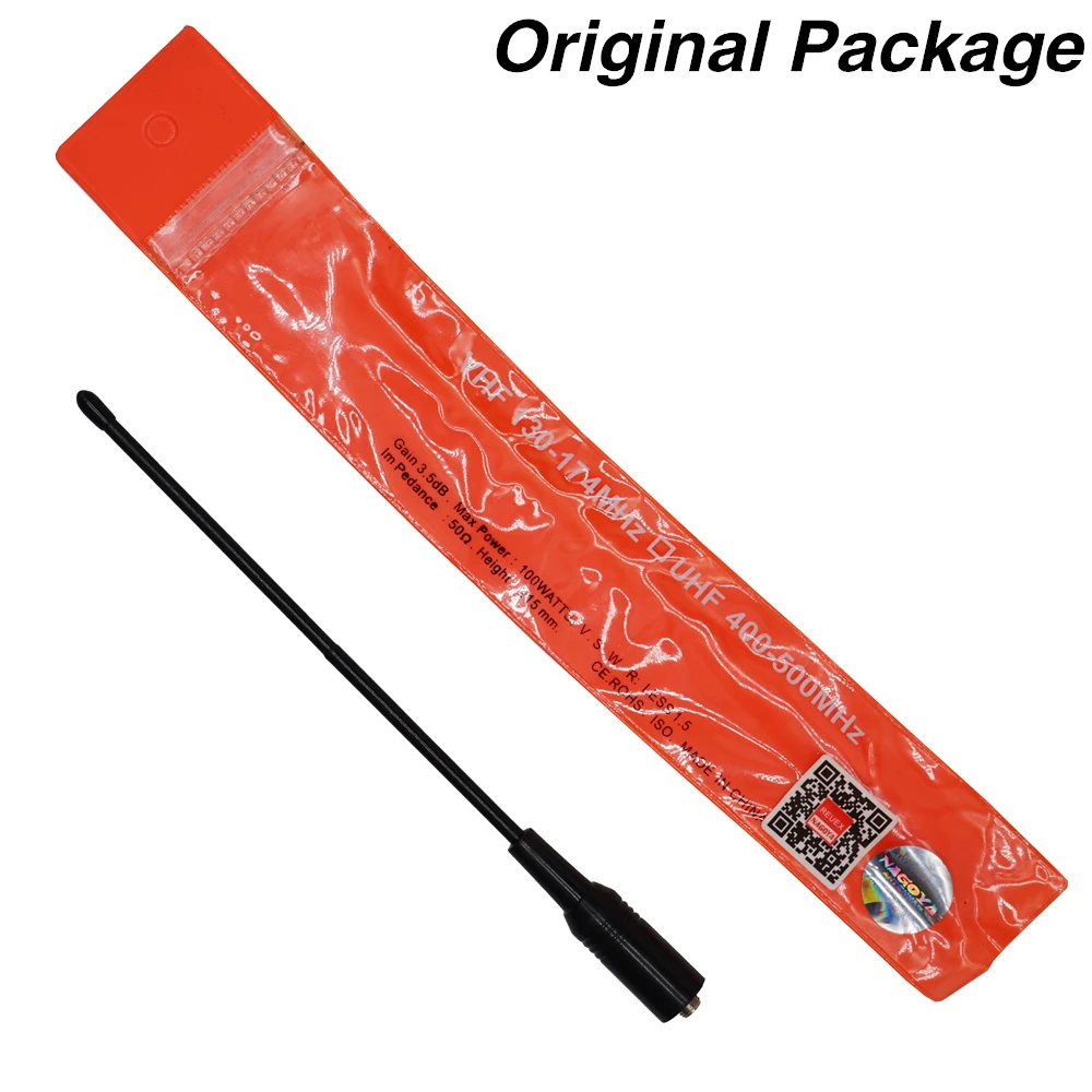 original nagoya na 701 sma female antenna uhf vhf dual band antena for baofeng uv 5r uv 82 bf 888s walkie talkie na701 antennas free global shipping