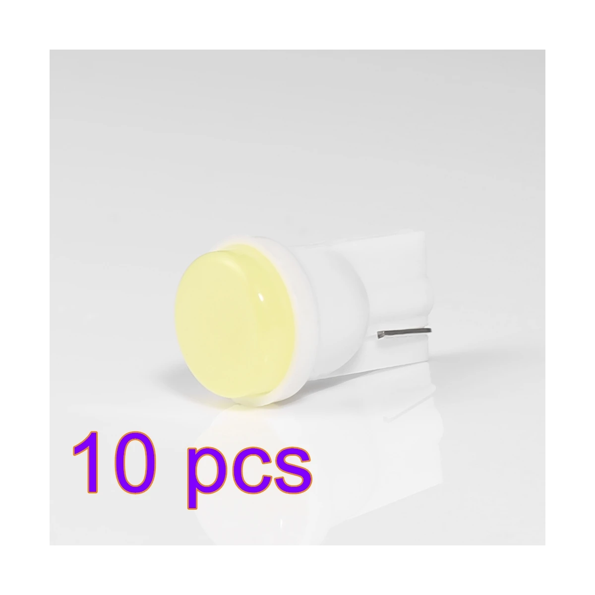 

10 шт., автомобисветодиодный светодиодные лампы T10 COB SMD 194 168 SMD W5W 12 В