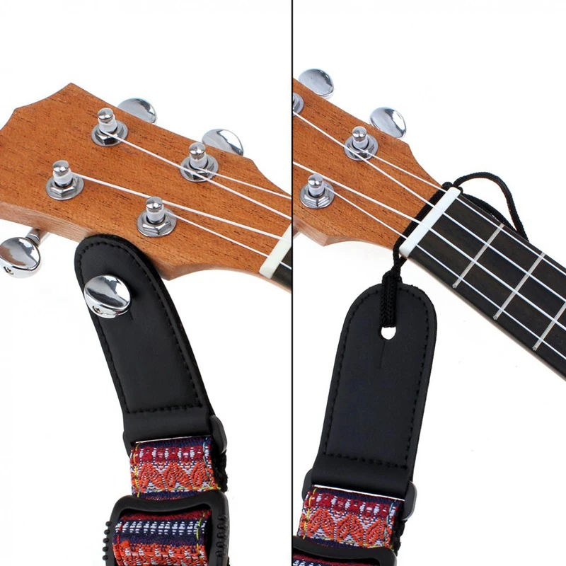 Регулируемый ремень для гитары укулеле 75 130 см кожаный из хлопка пряжка с
