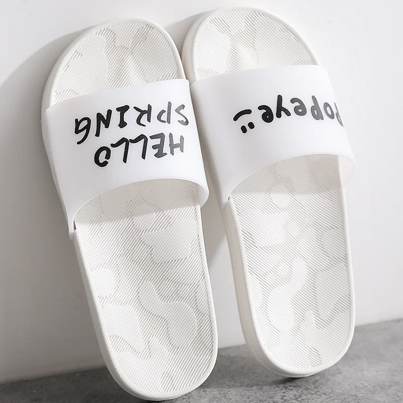 

Men Indoor Slippers New Fashion Home Flat Shoes Unisex Bathroom Slipper Non-slip Sole Male Casual Slip On Slides SH021610M