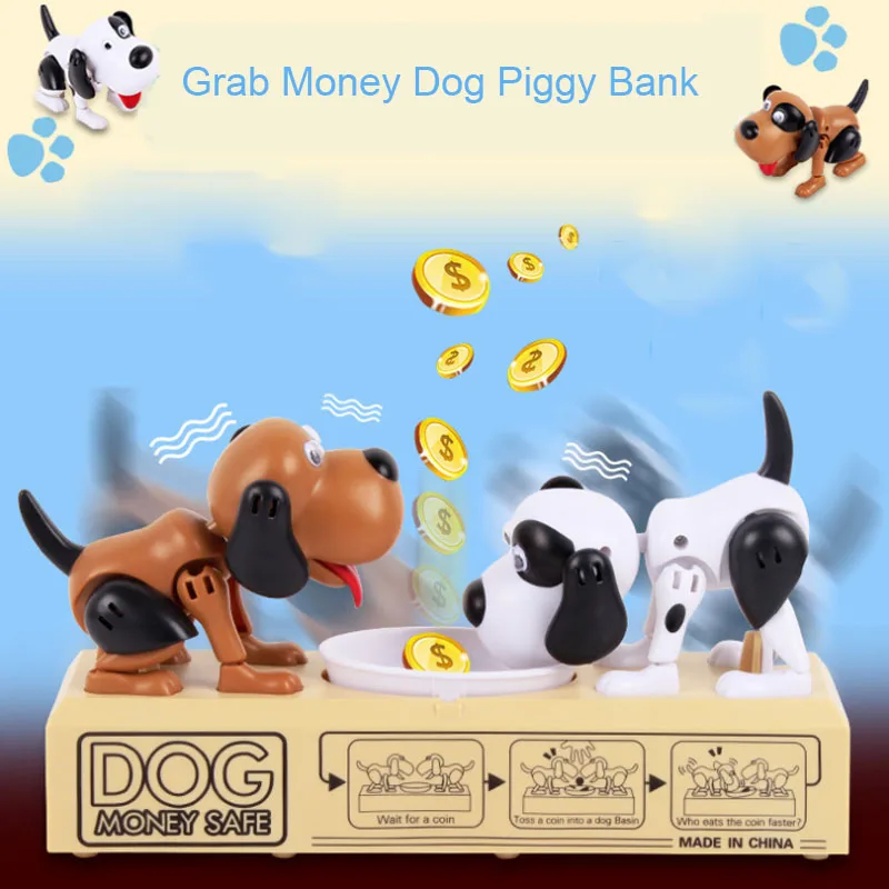 

Cartoon Robotic Dog Electronic Coins Money Box Piggy Bank Funny Automatic Deposit Saving Box Child Kids Birthday Gift