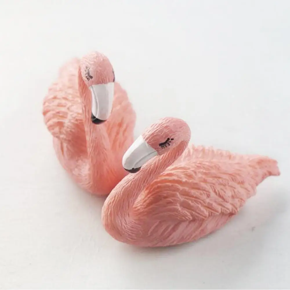 Наклейки в виде розовых фламинго искусственных животных птиц Мультяшные