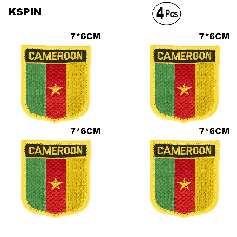 Того Shiled форма флаг нашивки с национальным флагом для одежды DIY украшения PT0051-S |
