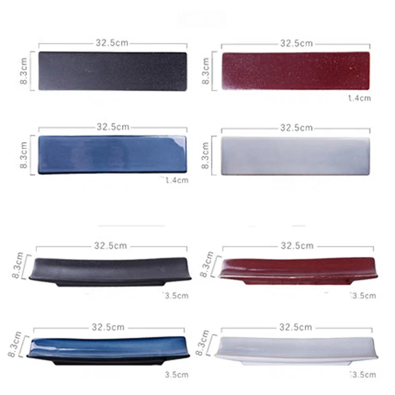 Креативная керамическая тарелка для суши FANCITY длинная плоская торта десертная