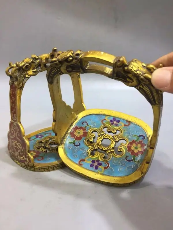 

Китайская античная перегородчатая искусственная эмалированная штриха пара