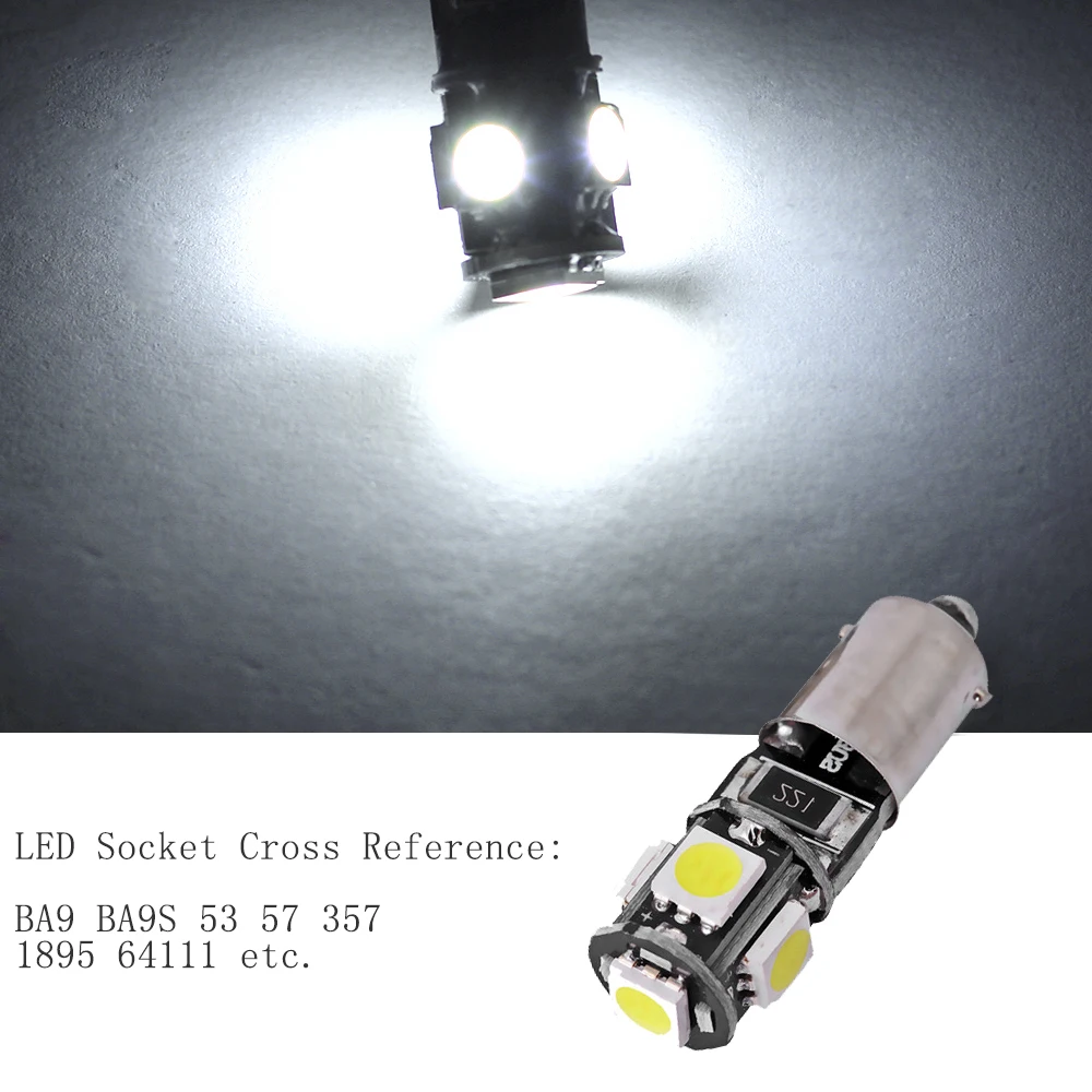 100% T10 C5W Ba9s светодиодный белый Canbus Error Free лампа гирлянда для внутреннего купола