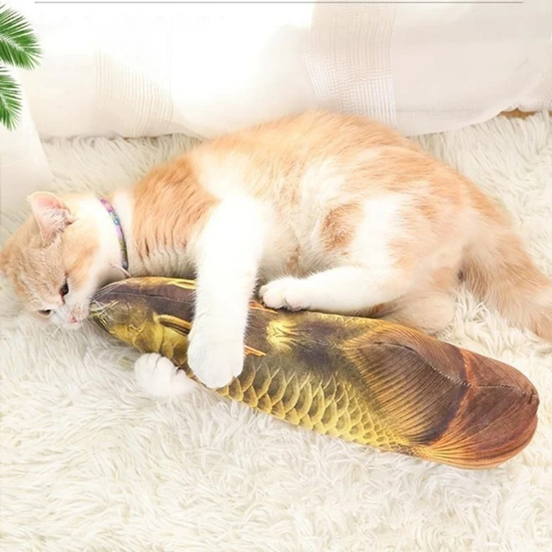 1 шт. креативная 3D искусственная плюшевая Рыба для питомца кошка щенок собака