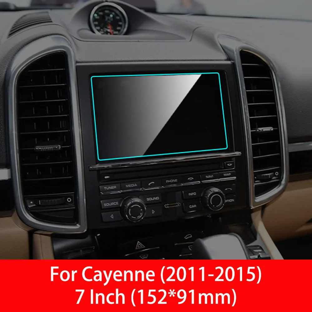 For Cayenne 11-15 Автомобильный gps навигационный экран протектор для Porsche Cayenne интерьер закаленное стекло экран протектор автомобиля Стайлинг - Название цвета: For Cayenne 11-15