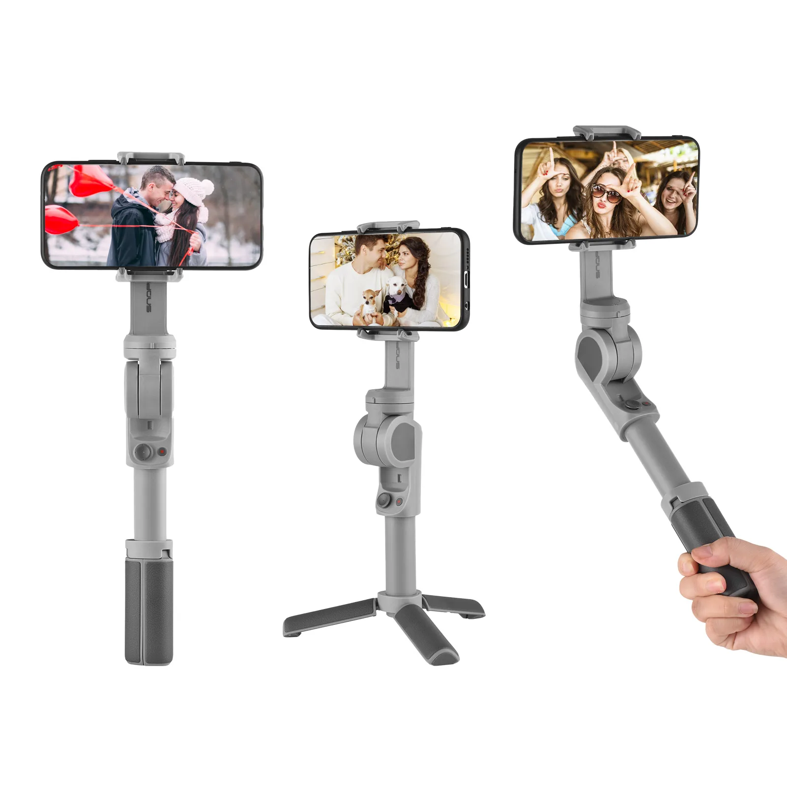

Легкий зажим и селфи-палка 3-осевой карданный Ручной Стабилизатор для смартфона с временной съемкой для фотостудии распознавание лица для ш...