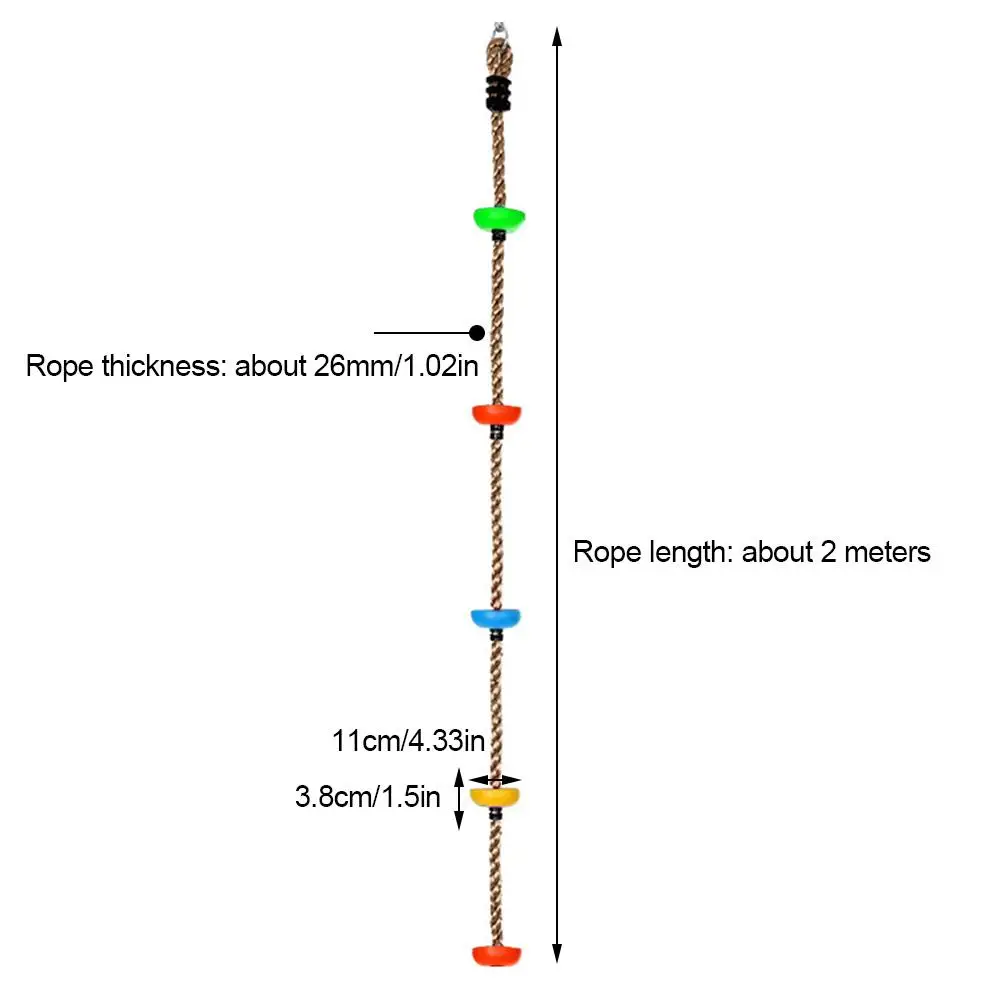 Скалолазание детское с безопасным крючком веревка для зала фитнеса качели улицы