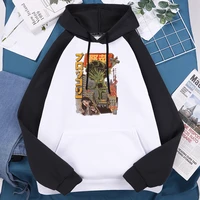 loose vintage clothes broccoli monster invades the city printing mens hooded coldproof vogue mens sweatshirt oversized hoodie