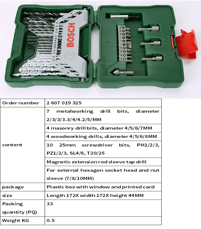 Bosch(Бош) 15/30/33 набор палочек для обработки металлов/кирпичная кладка защита от ударов/Деревообработка твист Сверл Из быстрорежущей инструментальной стали аксессуары