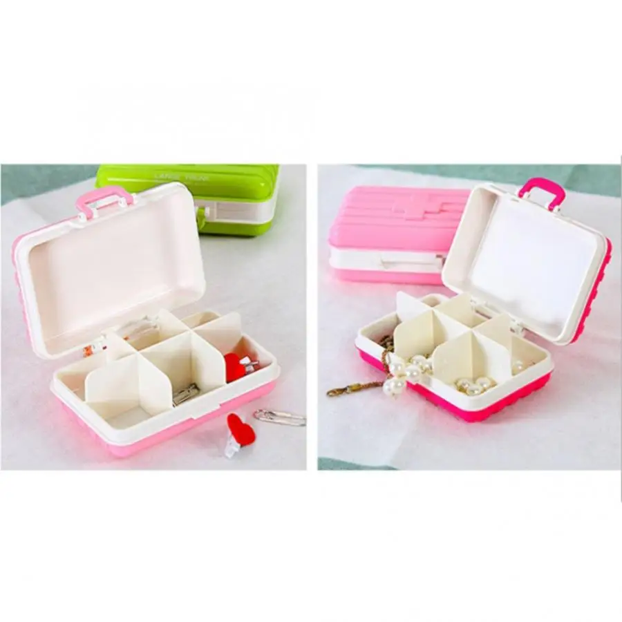 Лак для ногтей органайзер 6 сетки ежедневная Портативный медицина коробка конфет