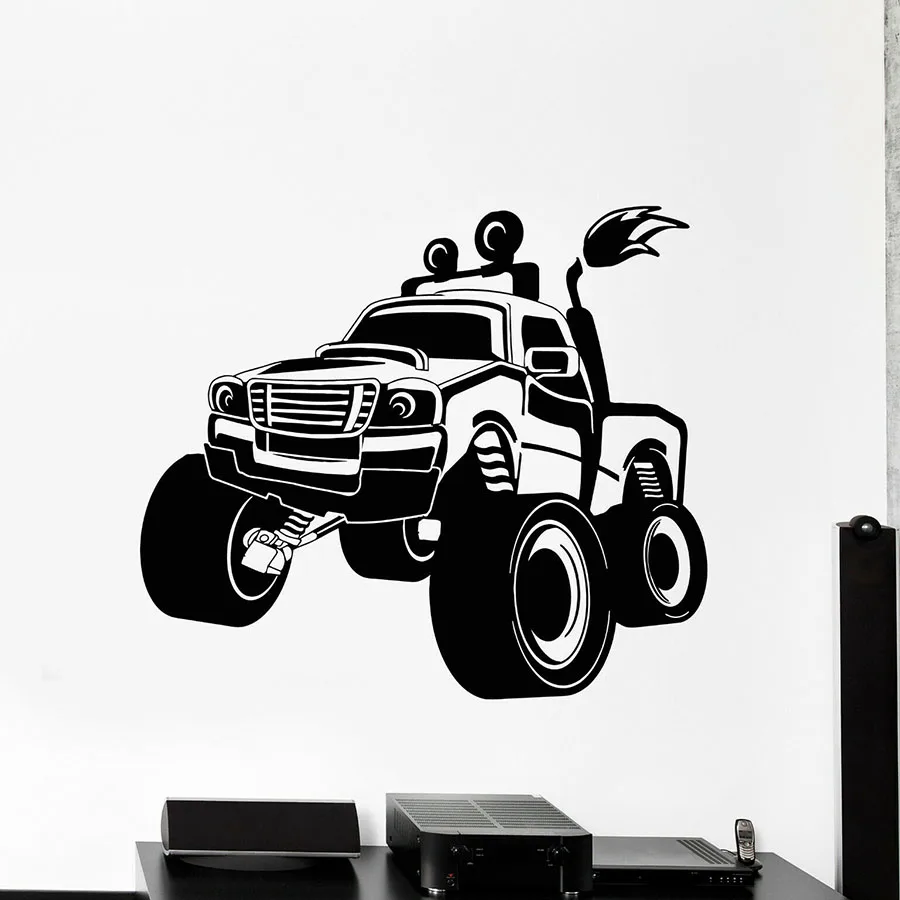 Наклейка на стену грузовик большой автомобиль Ровер гараж гостиная человек