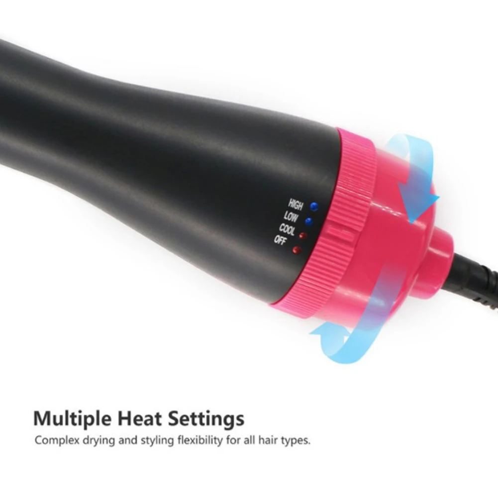 

Dryer Hot Air Brush Styler Brush One Step Hair Dryer Volumizer 3 In1 Styling BrushStraighten Curl For All Hair Types EU Plug 1PC