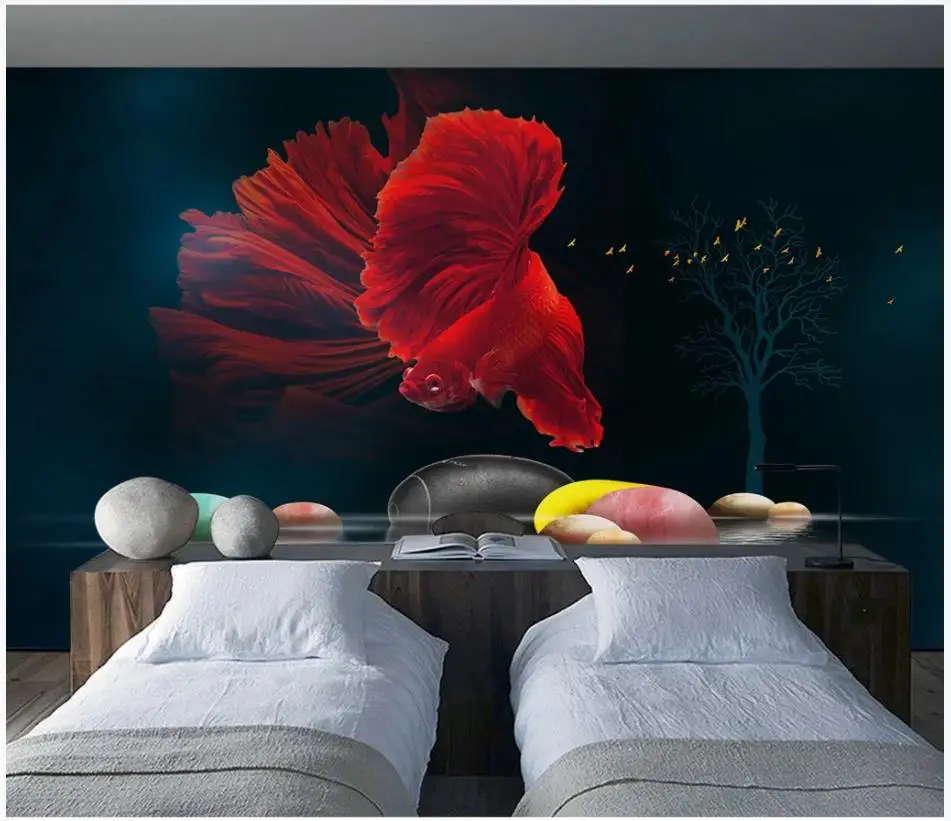 Пользовательские фото обои 3d Настенные Современные Стильные 3D твердые цветы