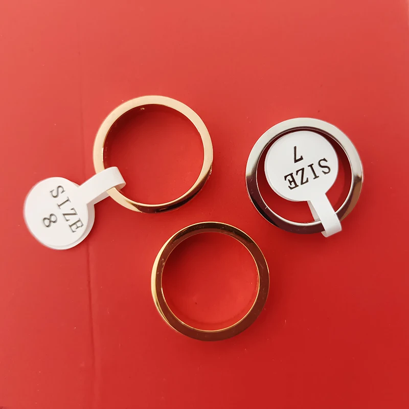 

Fashion Love Ring Women's Accessories Stainless Steel Men's Jewelry Couple Engagement Gold Luxury Crystal Wedding Ring