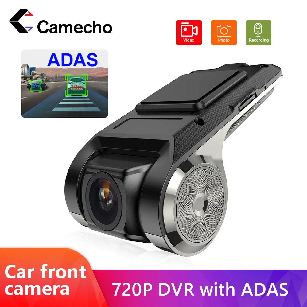 

Camecho Full HD Dash Dash HD 720P Loop Recording Camera Car DVR ADAS Dashcam Android Car Recorder Cam Night Version Auto