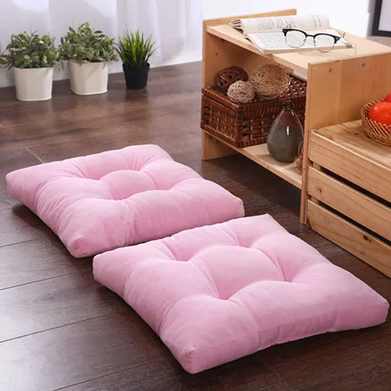 Квадратная японская Подушка Cattail Hassock подушка для сиденья копчик ортопедическая Прокладка Подушка для спинки стула круглый утолщенный Коврик для пола Pouf Futon