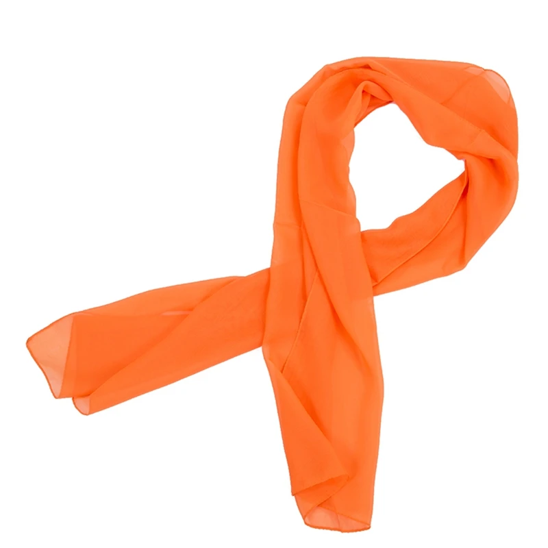 Женский большой длинный модный шейный платок оранжевый | Аксессуары для одежды