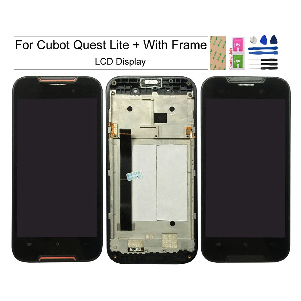 

Original With Frame Used LCD Screens For Cubot Quest Lite lcd Display Touch Screen Digitizer Glass Panel Phone Repair Sets Tools