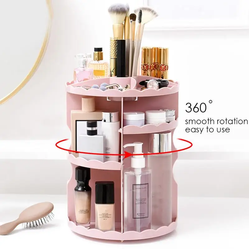 Вращающийся на 360 градусов косметический Органайзер для макияжа DIY Съемный