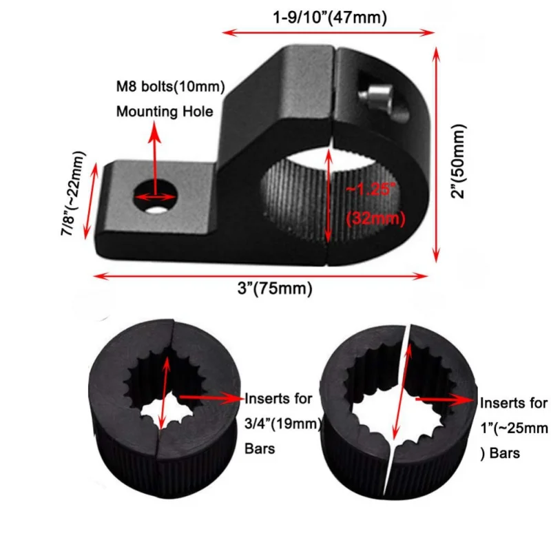 2шт Монтажный кронштейн противотуманный светильник для вождения Универсальный