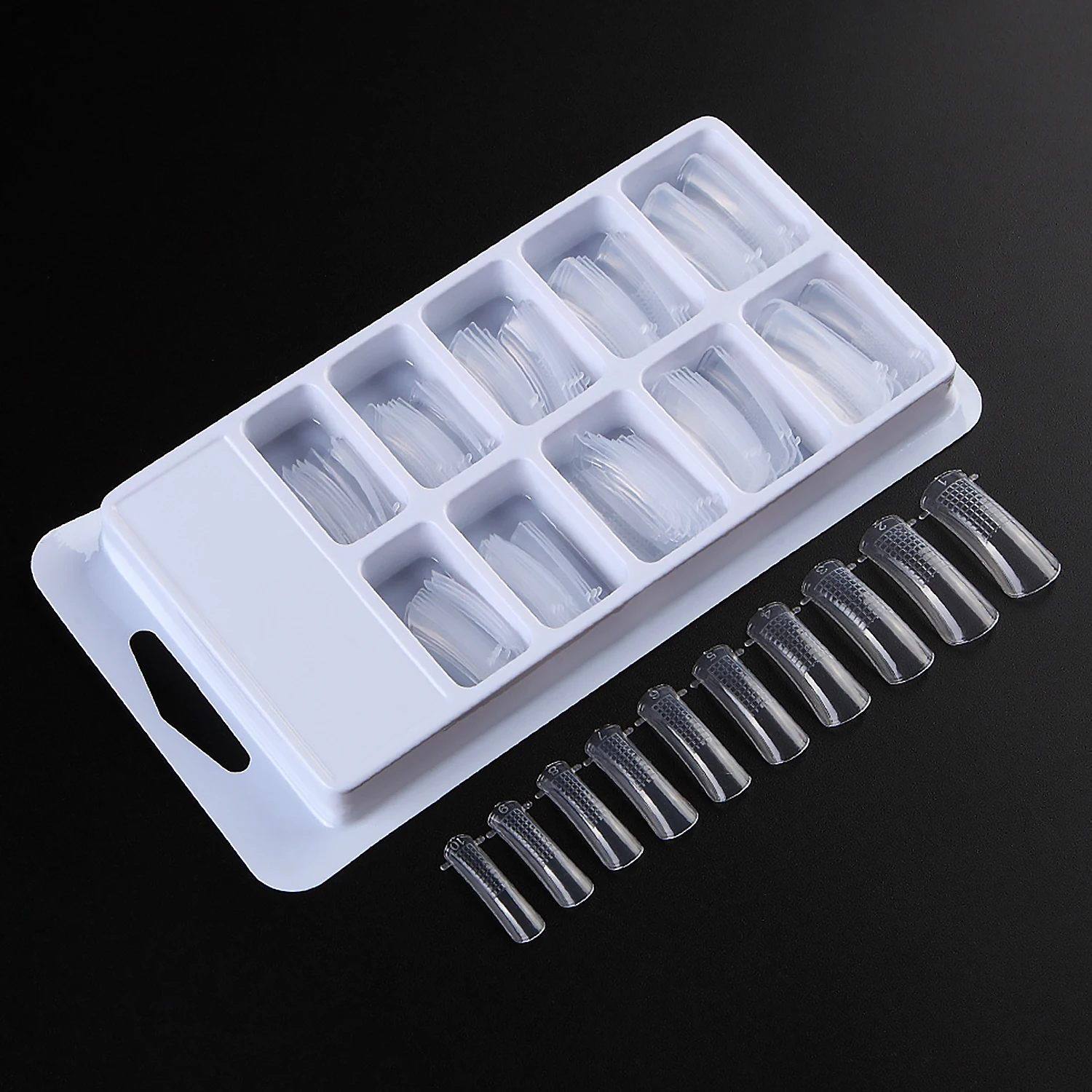 100 шт разных размеров прозрачные накладные искусственные Типсы для дизайна