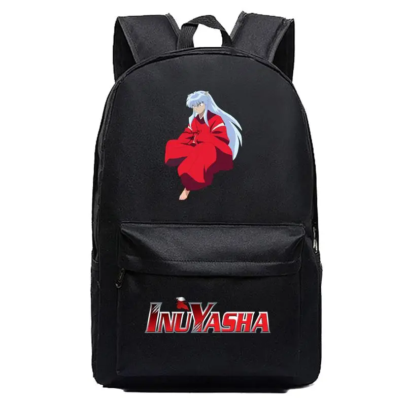 Коричневый New Inuyasha Backpack School Bags Black Anime Cosplay Kids Teens Shoulder Bags - Цвет: Коричневый