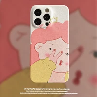 cute girl creative phone case for iphone 13 13pro phone 13pro max soft shockproof waterproof back cover camera protection cases