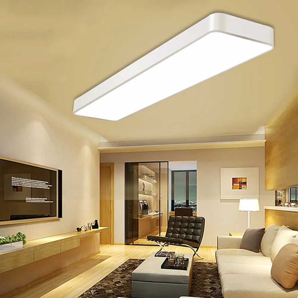 

LED Modern Ceiling Light Lamp Cold White Hall Surface Mount Flush Panel Rectangle Lighting Fixture Bedroom Living Room Office