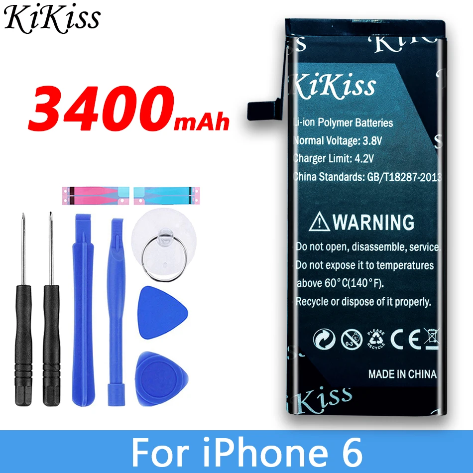 Бесплатный инструмент KiKiss батарея для iPhone 6/6 Plus/6 S/6 S Plus мобильный телефон замена Batery для Apple iPhone 6/6 plus/6 S/6splus - Цвет: For iPhone 6