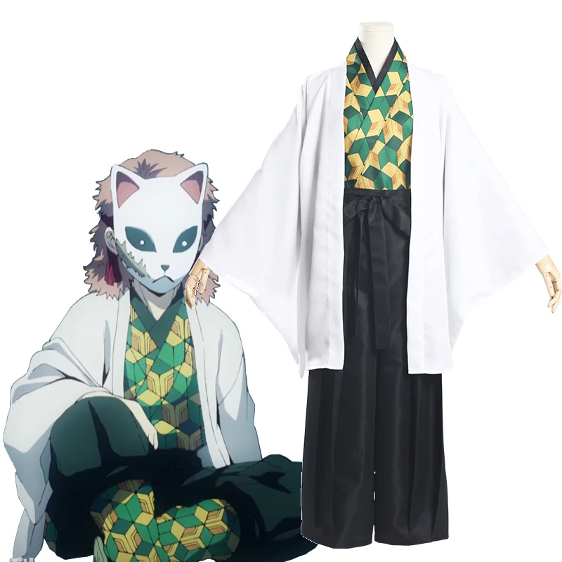 Аниме Demon Slayer: Kimetsu no Yaiba Косплей Sabito кимоно Униформа Helloween Carnaval Рождественский