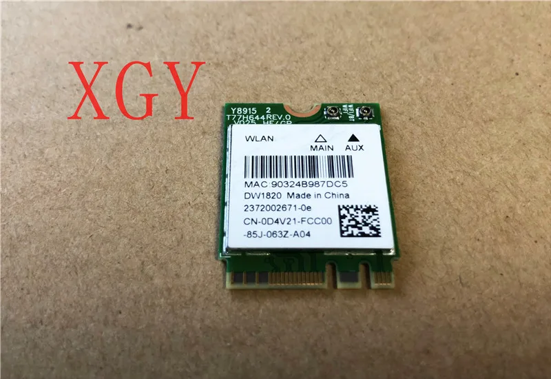 Беспроводной адаптер для Dell Wireless 1820 DW1820 WLAN WiFi 802.11AC + BT 4 1 M.2 WIFI-карта D4V21 0D4V21