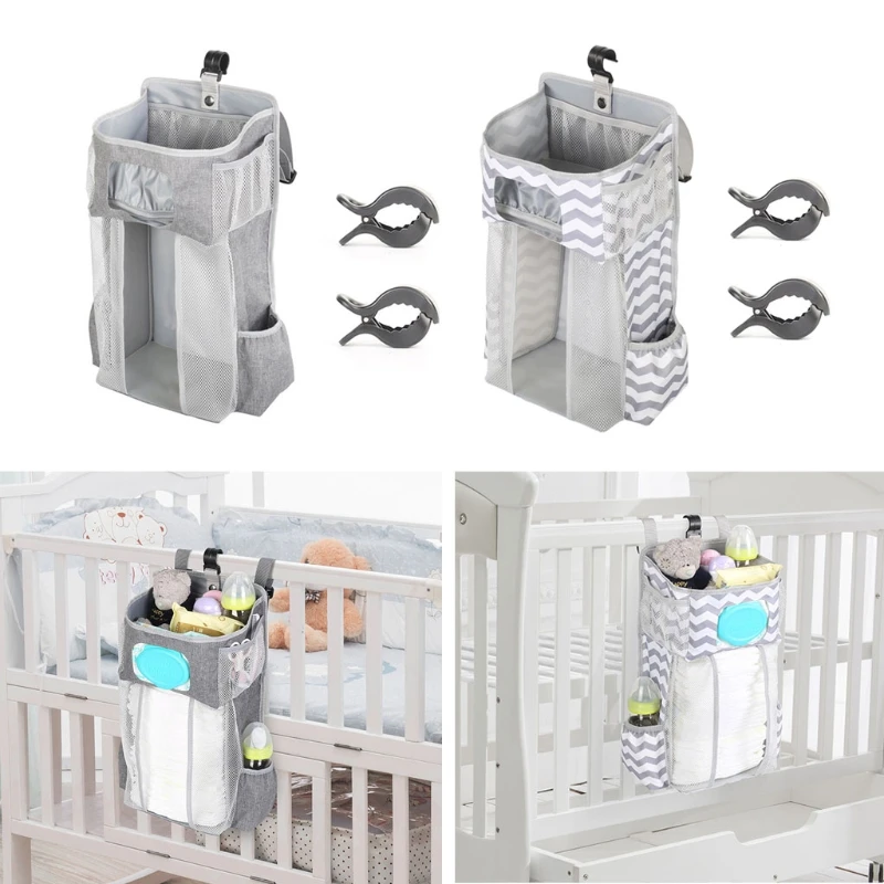 

Baby Organizer Crib Hanging Storage Bag Foldable Nursing Stacker Caddy Organizer for Kids Essentials Bedding Set