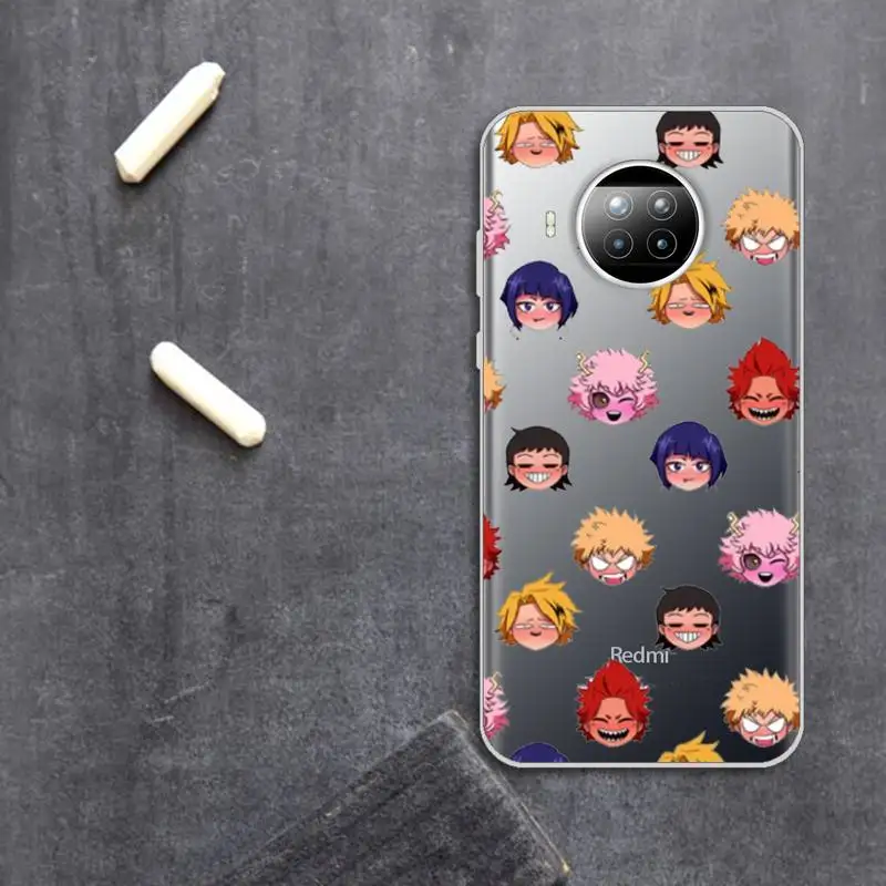 

My Hero Academia Phone Case Transparent for Xiaomi Redmi note 10 t 8 9 pro lite 11