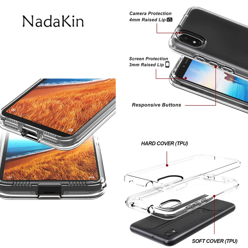 Ультратонкий прозрачный противоударный бампер силиконовый чехол для Xiaomi Redmi 7A Note