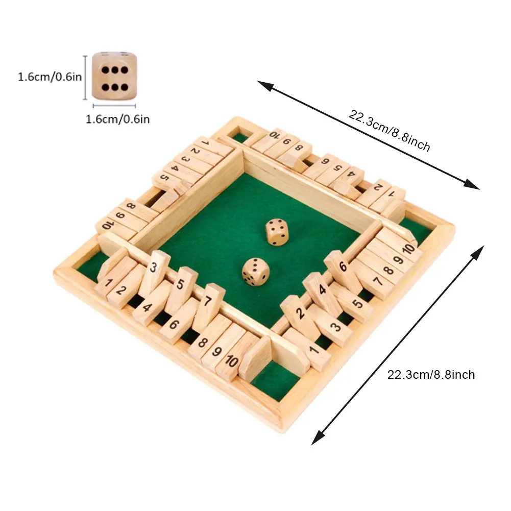 

Family Interactive Game Props Four Sided Numbers Board Game Set Dice Party Club Drinking Games for the Classroom Home