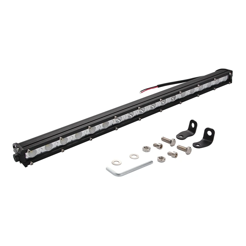 

Ультратонкий Однорядный Светодиодный прожектор 20 дюймов, 5400 лм, 54 Вт, водонепроницаемый комбинисветильник прожектор для грузовиков, квадро...