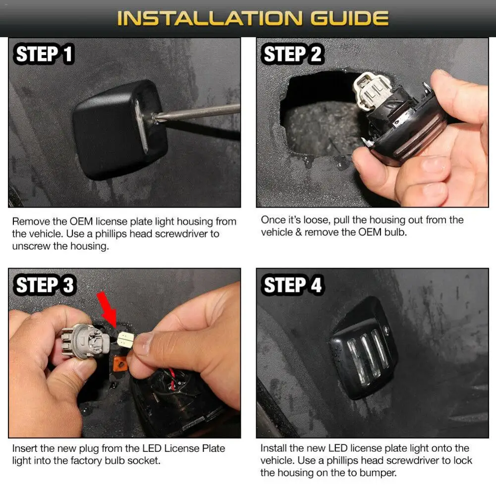 2 шт. 12 В светодиодный светильник номерного знака лампы без ошибок автомобильные