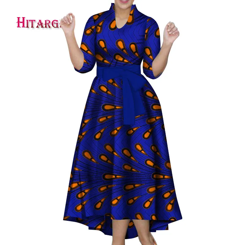 Женское платье в африканском стиле элегантное с Африканским принтом модель WY408