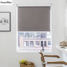 Innermor серые затемненные жалюзи для спальни, сплошные ручные жалюзи, занавески для окон, сделанные по размеру
